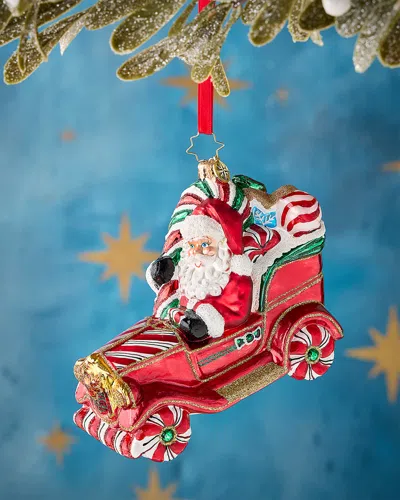 Christopher Radko Sweet Ride Cruiser Christmas Ornament In Red