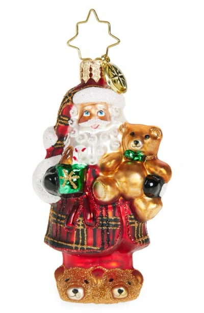 Christopher Radko Sweet Slumber Santa Ornament In Red