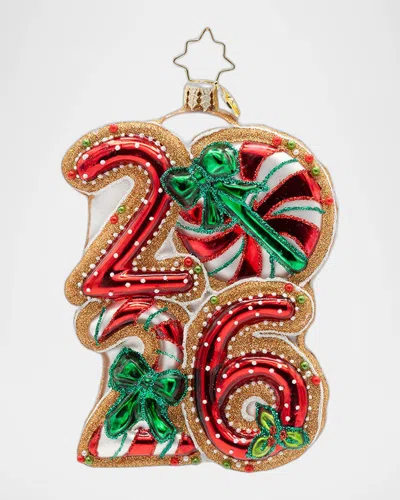 Christopher Radko Sweet Start To 2026 Christmas Ornament In Red