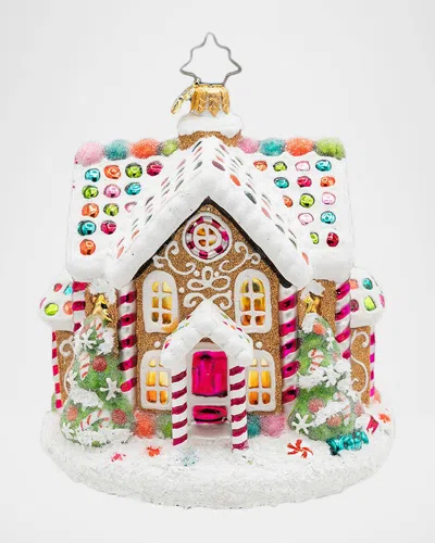 Christopher Radko Sweet Treat House Christmas Ornament In White