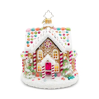 Christopher Radko Sweet Treat House Glass Ornament In Multi
