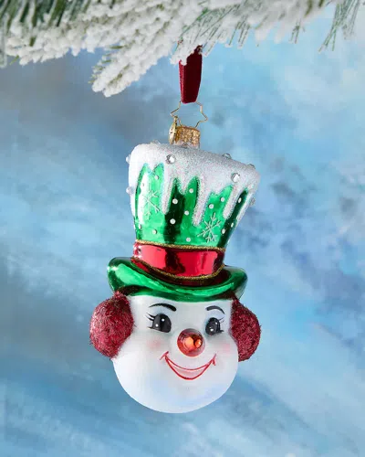 Christopher Radko Top Hat Tidings Christmas Ornament In Multi