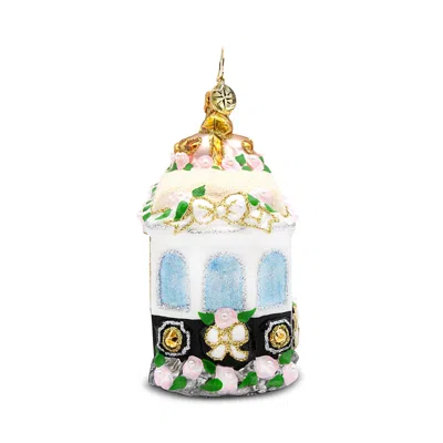 Christopher Radko Trolley Of Love Glass Ornament In Multi