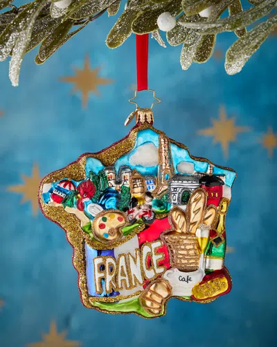 Christopher Radko Vive La France Christmas Ornament In Multi