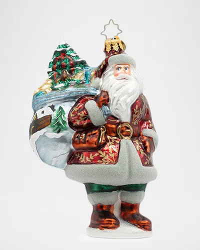 Christopher Radko Woodland Noel Christmas Ornament In Blue
