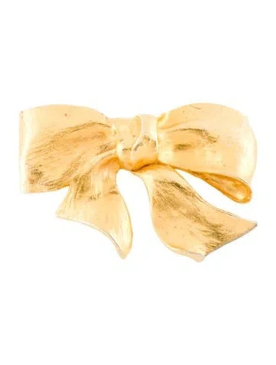 Pre-owned Christopher Ross Wide Metal Belt Kit In Gold