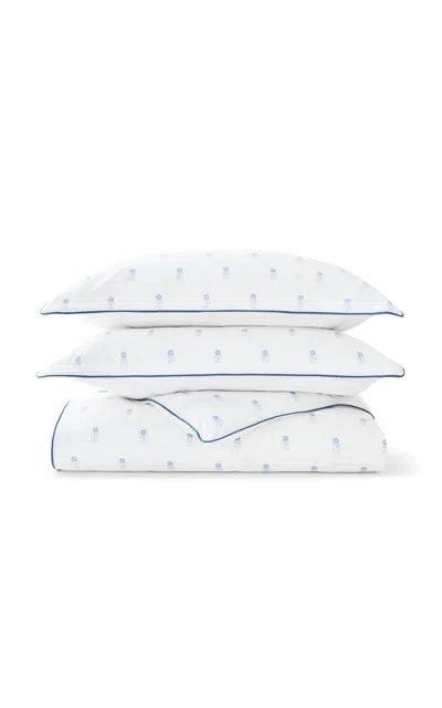 Christy - Arley Percale Queen Duvet Cover Set - Blue