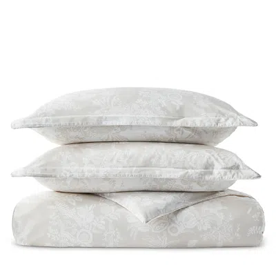 Christy Beatrice Cotton Sateen Duvet Cover Set, Full/queen In White