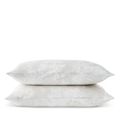 Christy Beatrice Cotton Sateen Pillowcase Pair, Standard In Gray