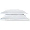 Christy Beaumont Luxury Cotton Percale Oxford Style Pillow Sham Pairs In Blue