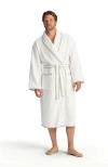 Christy Boundary Piped Edge Luxury Robe In White