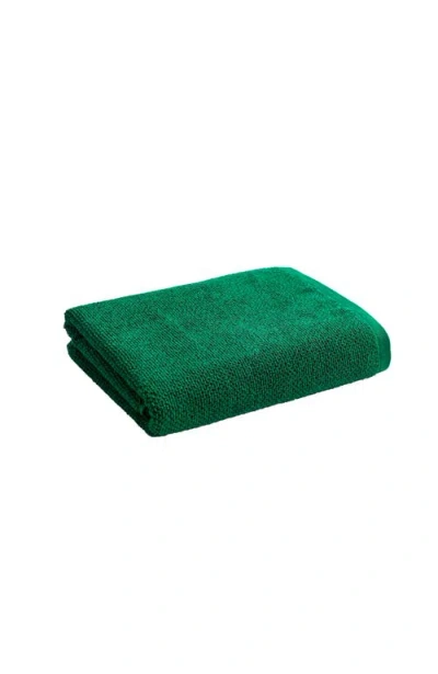 Christy Brixton Textured Popcorn Weave Bath Towels In Emerald