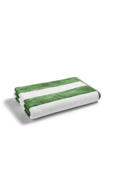 Christy Cabana Stripe Vibrant Beach Towels In Green