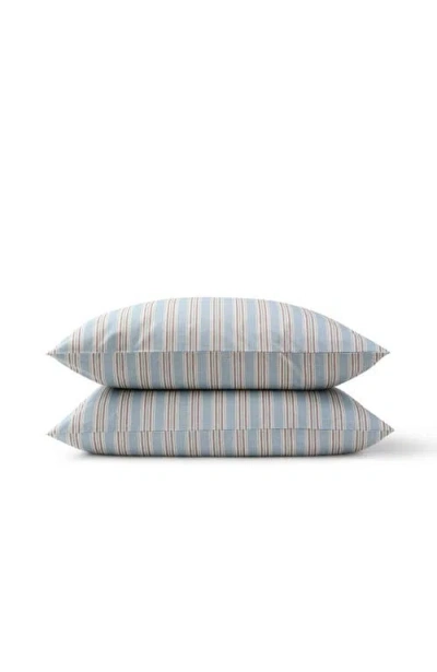 Christy Calder Stripe Cotton Percale Pillow Sham Pairs In Gray