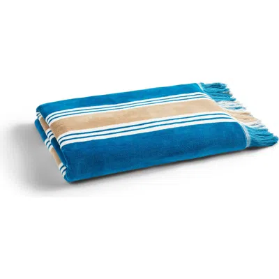 Christy College Stripe Hammam Inspired Beach Towels In Blue