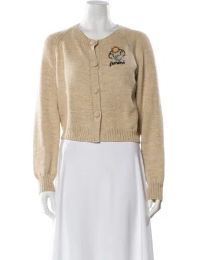 Pre-owned Christy Dawn Baby Alpaca Crew Neck Sweater In Neutral