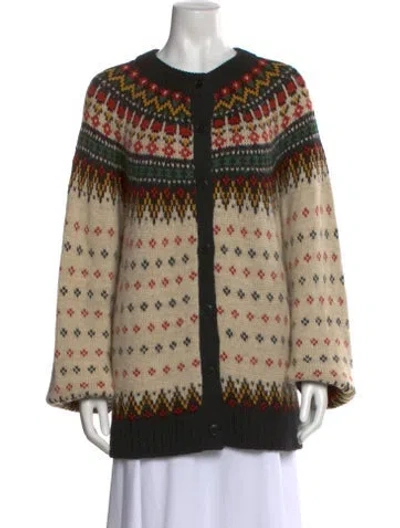 Pre-owned Christy Dawn Baby Alpaca Striped Sweater In Neutral