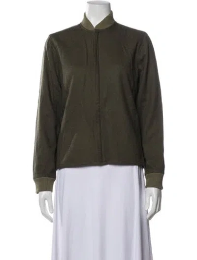 Pre-owned Christy Dawn Bomber Jacket In Green