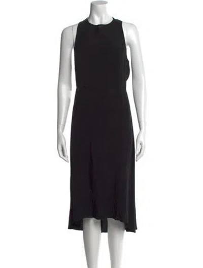 Pre-owned Christy Dawn Crew Neck Mini Dress In Black