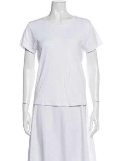 Pre-owned Christy Dawn Crew Neck Short Sleeve T-shirt In White