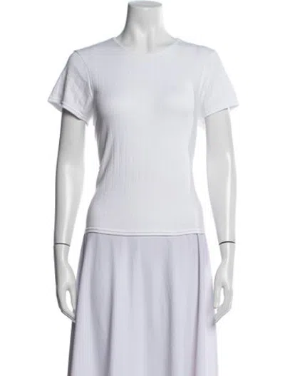 Pre-owned Christy Dawn Crew Neck Short Sleeve T-shirt In White