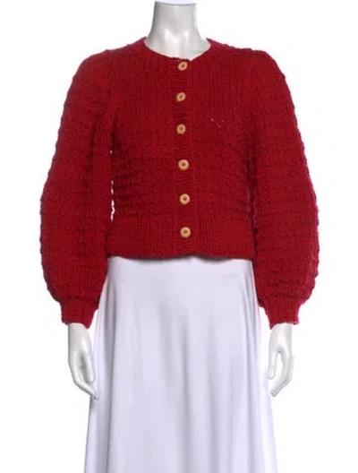 Pre-owned Christy Dawn Crew Neck Sweater In Red