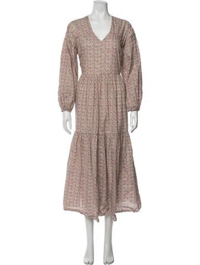 Pre-owned Christy Dawn Floral Print Long Dress