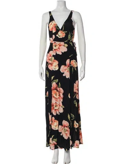 Pre-owned Christy Dawn Floral Print Long Dress In Multi