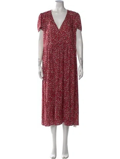 Pre-owned Christy Dawn Floral Print Long Dress In Multi