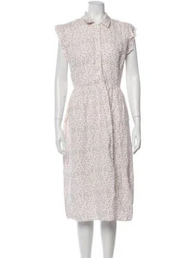 Pre-owned Christy Dawn Floral Print Midi Length Dress In Multi