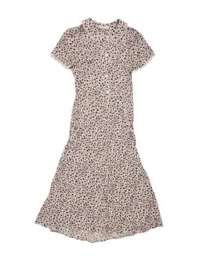 Pre-owned Christy Dawn Floral Print Midi Length Dress In Multi