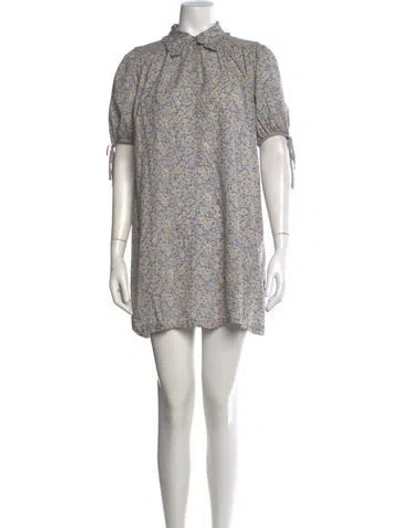 Pre-owned Christy Dawn Floral Print Mini Dress