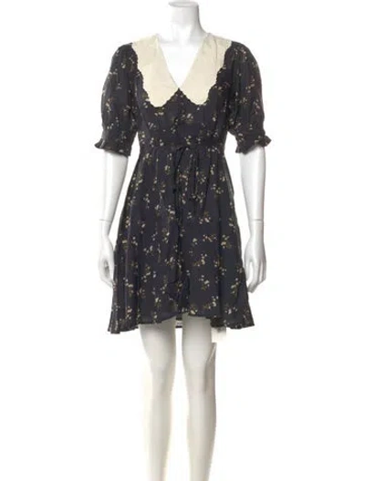 Pre-owned Christy Dawn Floral Print Mini Dress W/ Tags In Multi