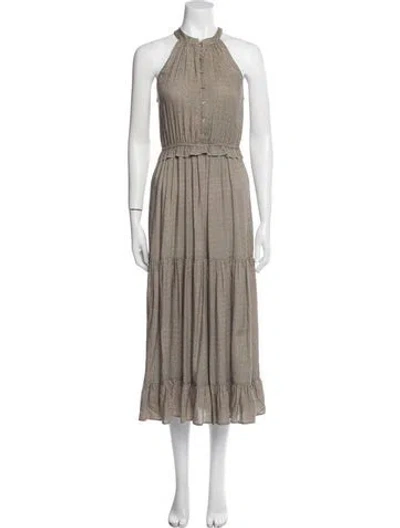 Pre-owned Christy Dawn Halterneck Long Dress In Green
