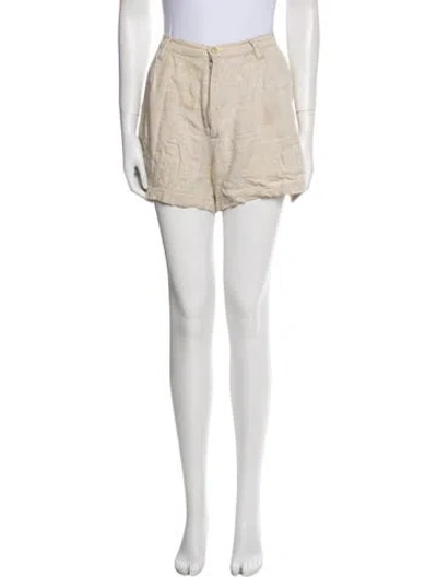Pre-owned Christy Dawn Linen Mini Shorts In Multi