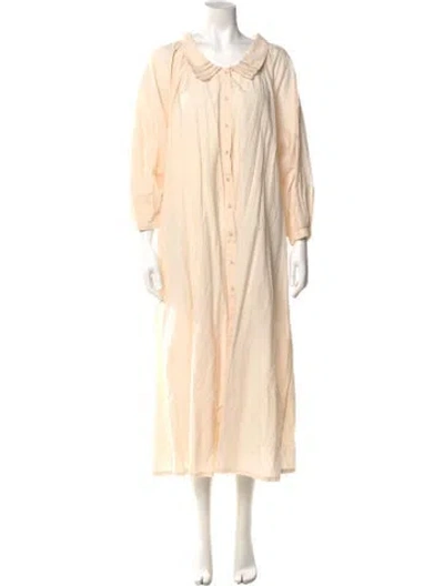 Pre-owned Christy Dawn Long Dress In Neutral