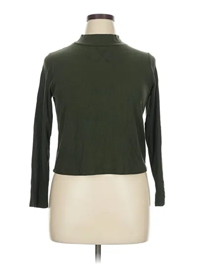 Pre-owned Christy Dawn Long Sleeve Turtleneck In Green