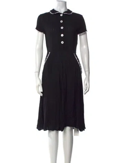 Pre-owned Christy Dawn Midi Length Dress In Black