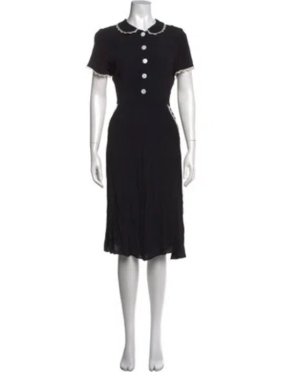 Pre-owned Christy Dawn Midi Length Dress In Black
