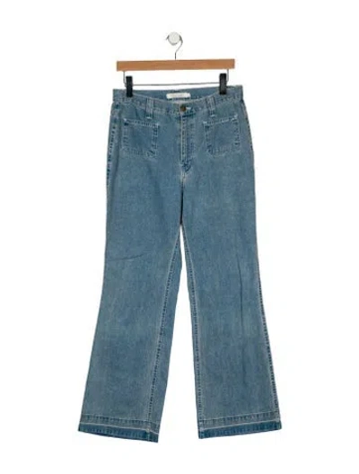 Pre-owned Christy Dawn Mid-rise Wide Leg Jeans In Blue