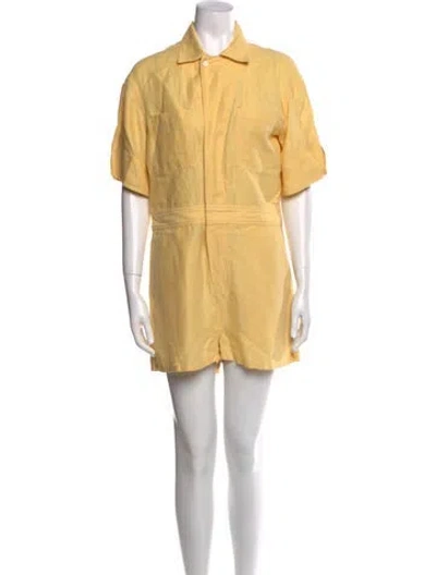 Pre-owned Christy Dawn Romper In Yellow