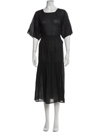 Pre-owned Christy Dawn Square Neckline Long Dress In Blue