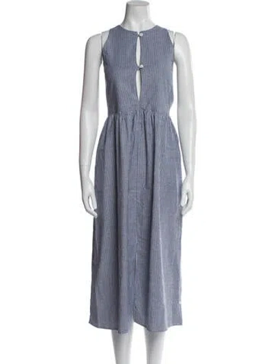 Pre-owned Christy Dawn Striped Long Dress In Multi