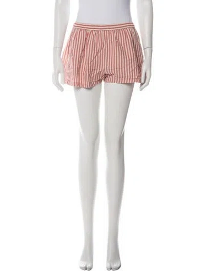 Pre-owned Christy Dawn Striped Mini Shorts In Green