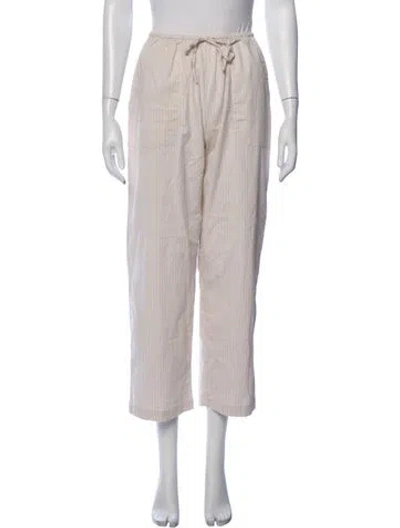 Pre-owned Christy Dawn Striped Pajamas In Neutrals
