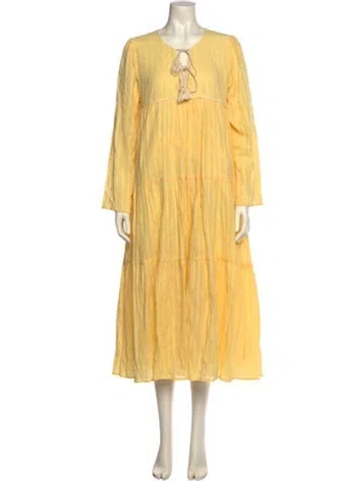 Pre-owned Christy Dawn V-neck Long Dress