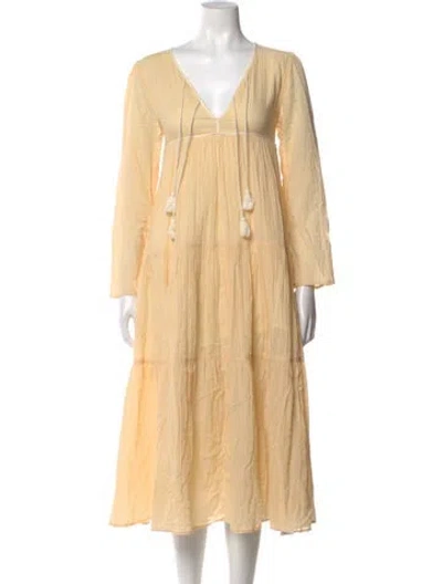 Pre-owned Christy Dawn V-neck Midi Length Dress