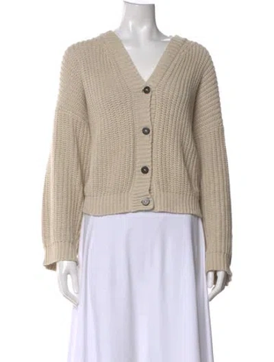 Pre-owned Christy Dawn V-neck Sweater In Neutral