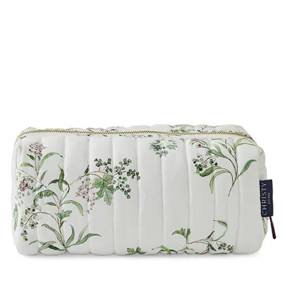 Christy Fig Leaves Quilted Makeup Bag In Pink