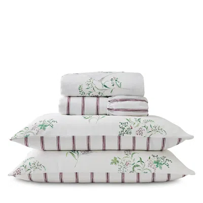 Christy Fig Leaves Sateen Sheet Set, Queen In Brown